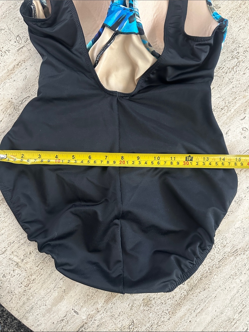 Miraclesuit Escape Underwire Abstract Ocean Print  Swimsuit Black Blue Size 12 - Picture 15 of 16